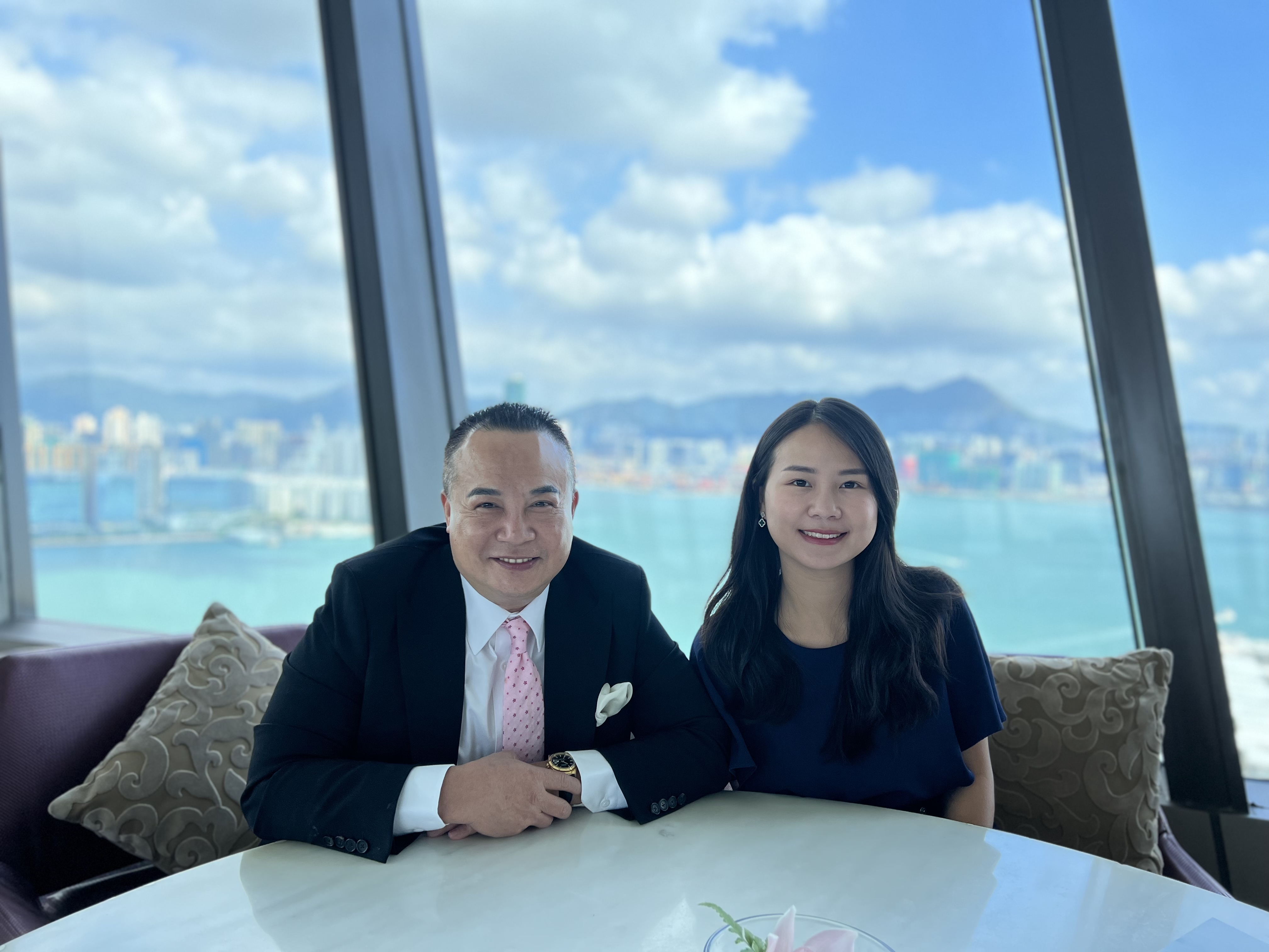 Ho Chun Lung, Founding Partner and Chairman of Skywealth Financial Group (Left), Kwok Chiu Ting, CEO of Skywealth Financial Group (Right)