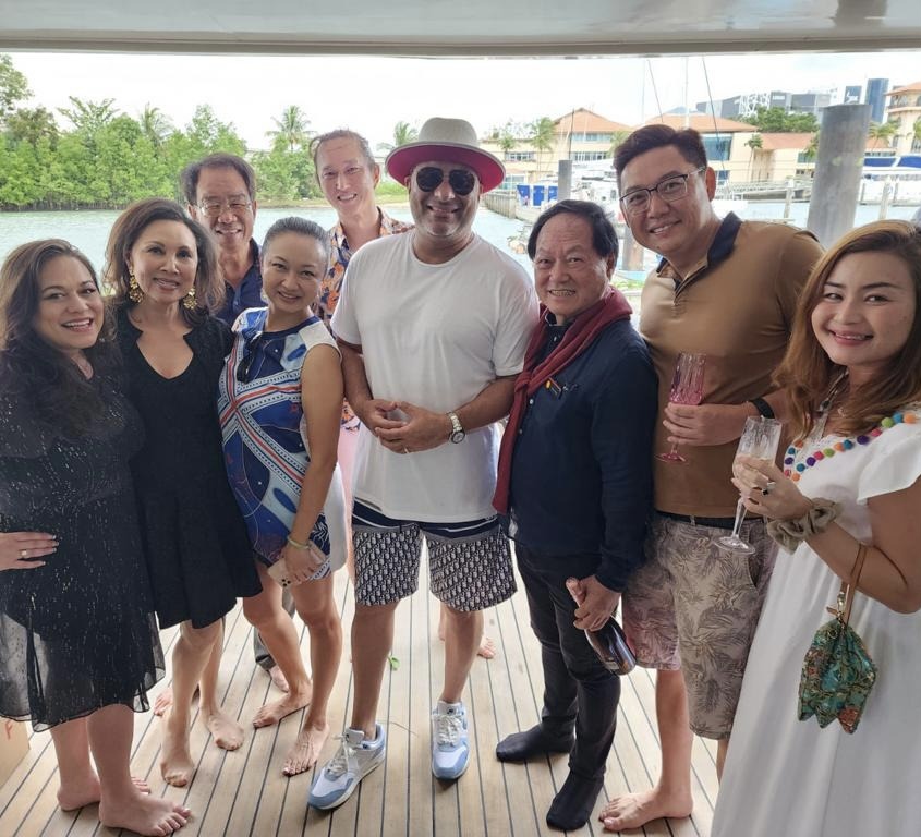 Russell Peters with founders of ‘Star of the Sea’ and friends