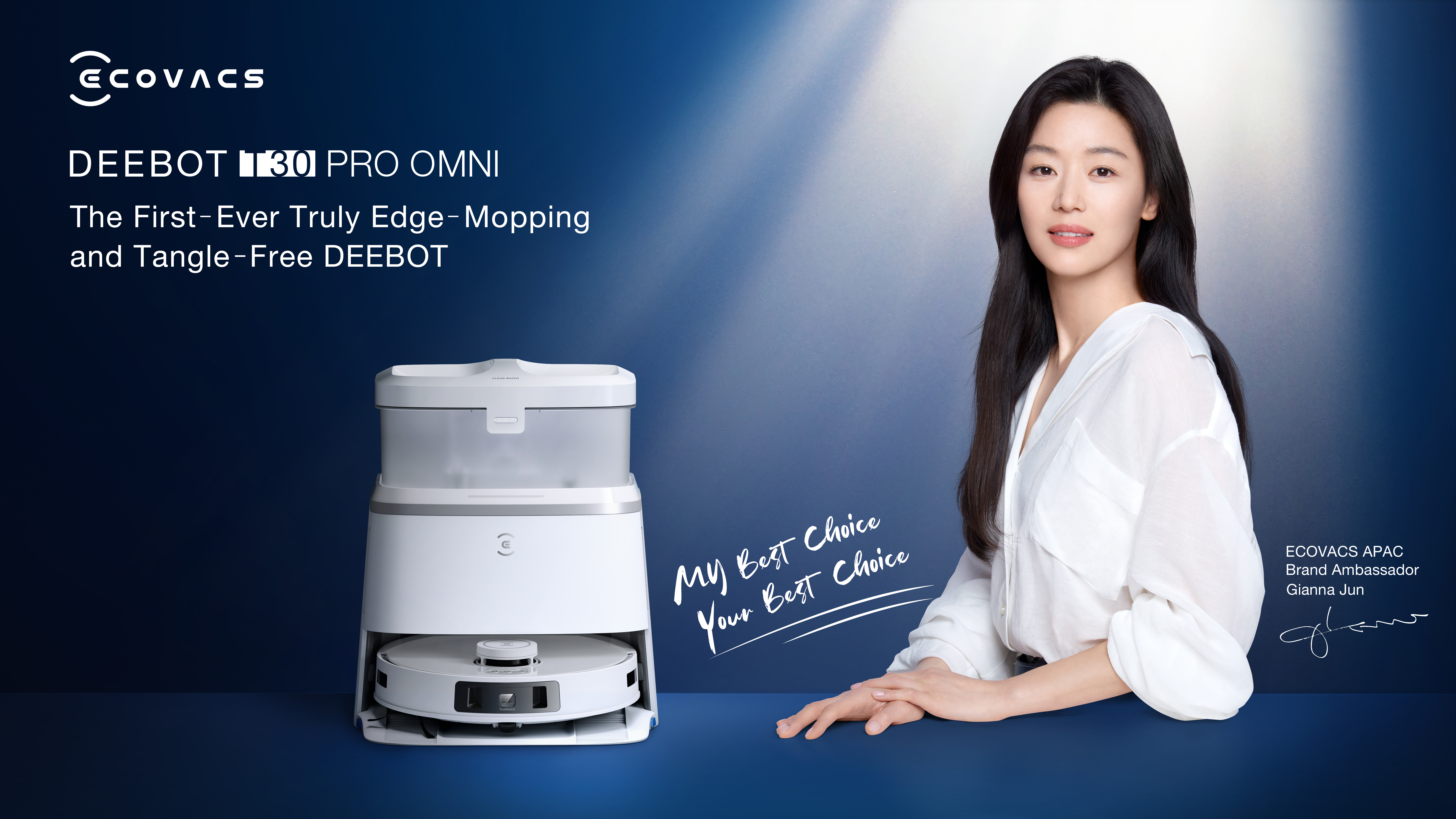 Jun Ji-hyun with ECOVACS DEEBOT T30