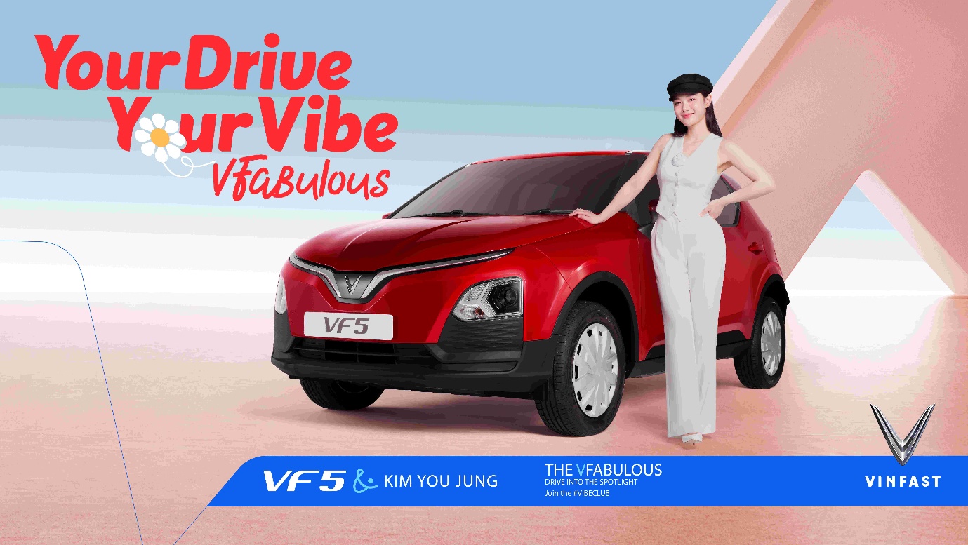 Kim You Jung is the brand ambassador for VinFast VF 5 electric cars in Indonesia