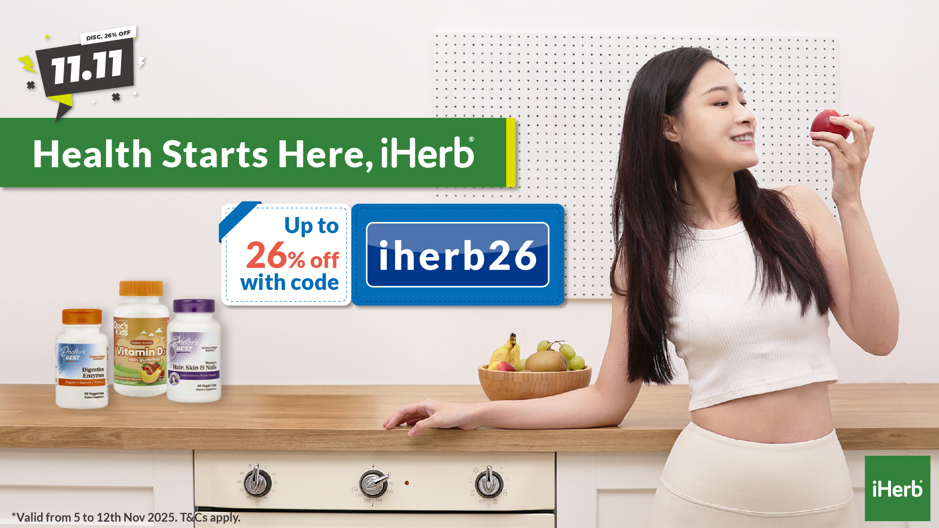 iHerb Singapore Launches 11.11 Wellness Mega Sale from November 5 to 24