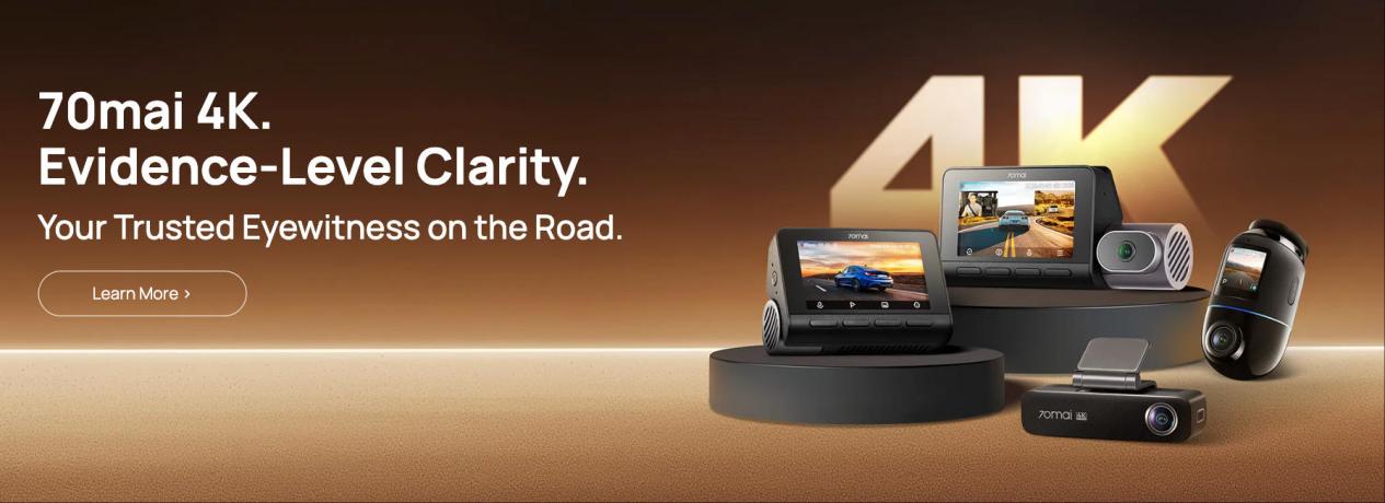 70mai Launches 4K Dash Cam Series: True 4K Provides Evidence-Level Clarity