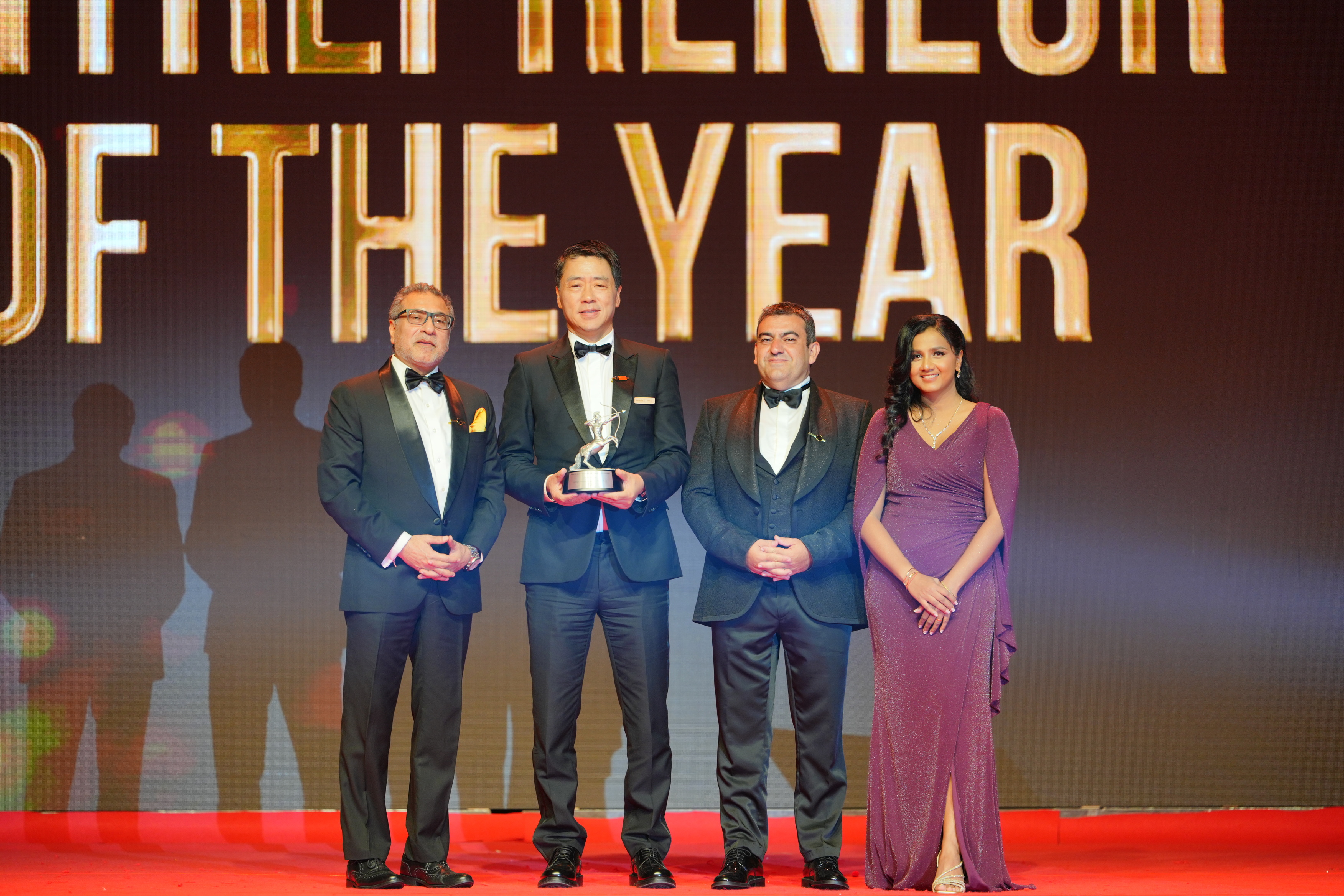 Ren Li, Founder and Chairman of Letright Industrial Corporation, accepts the prestigious Entrepreneur of the Year Award at the 2025 ACES Awards, recognized for his visionary leadership in sustainable design and ethical manufacturing.