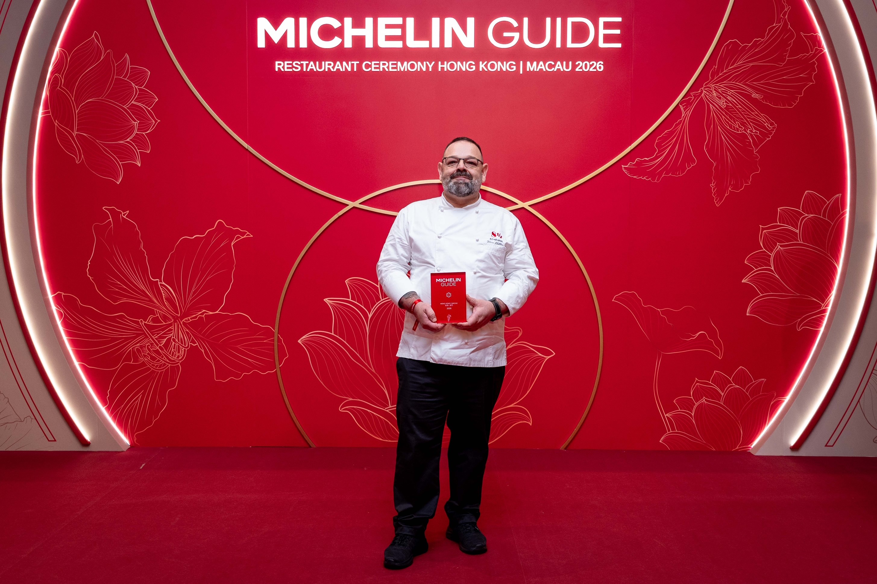 For 11 consecutive years, 8½ Otto e Mezzo BOMBANA at Galaxy Macau has held its One MICHELIN Star honour. Executive Chef Marino D'Antonio accepted the 2026 One-star accolade.